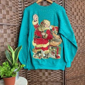 Vintage Christmas Sweater | Handmade | 80s